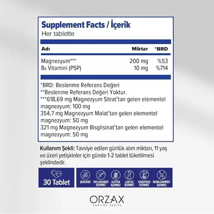 Ocean Extramag Üçlü Kombinasyon 30 Tablet
