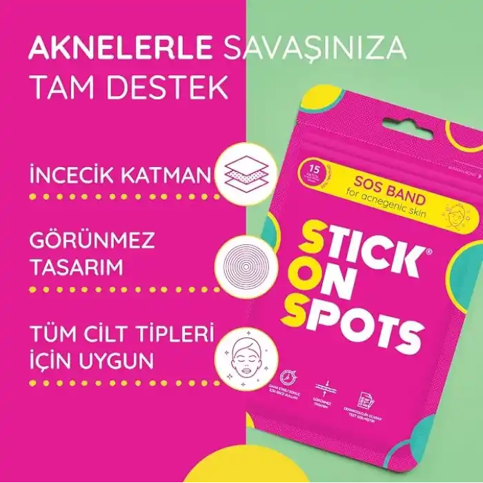 STICK ON SPOTS SOS Band Sivilce/Akne Bandı 15 Parça