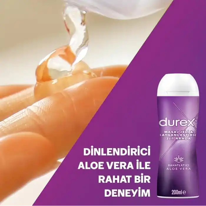 Durex Aloe Vera Özlü Play Kayganlaştırıcı & Masaj Jeli (1 x 200 ML), Erkek