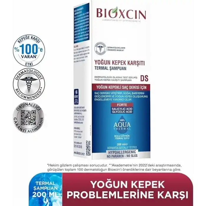 Bioxcin Aqua-Thermal Yoğun Kepek Karşıtı Termal Şampuan (1 x 200 ml)