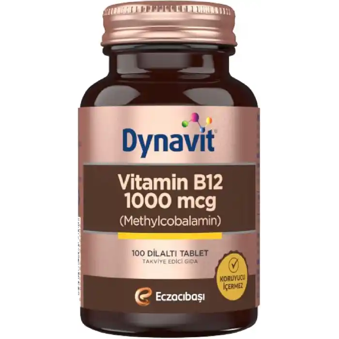 Dynavit Methylcobalamin Vitamin B12 1000 mcg 100 Dilaltı Tablet - Vitamin B12 (Metilkobalamin)