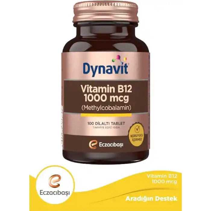 Dynavit Methylcobalamin Vitamin B12 1000 mcg 100 Dilaltı Tablet - Vitamin B12 (Metilkobalamin)