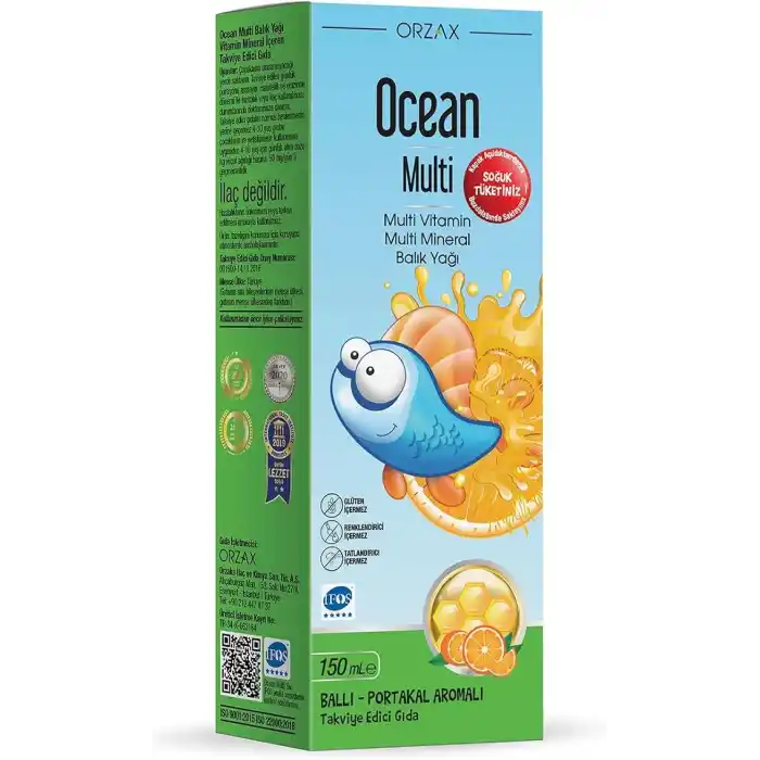 Ocean Multi Şurup Ballı-Portakal Aromalı 150ml