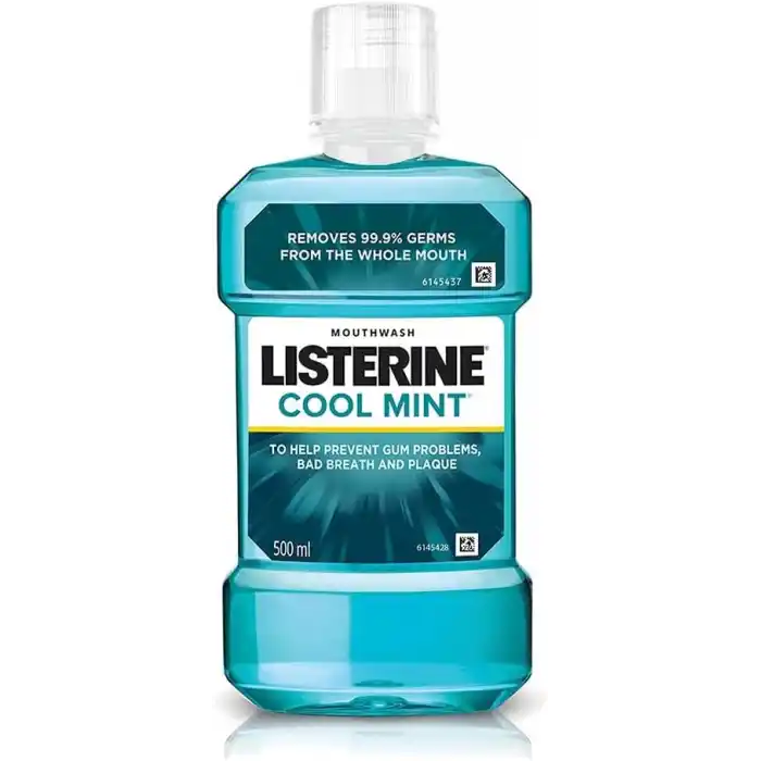 Listerine Cool Mint Ağız Bakım Suyu, 500 ml, 24 Saat Plak Karşıtı Koruma