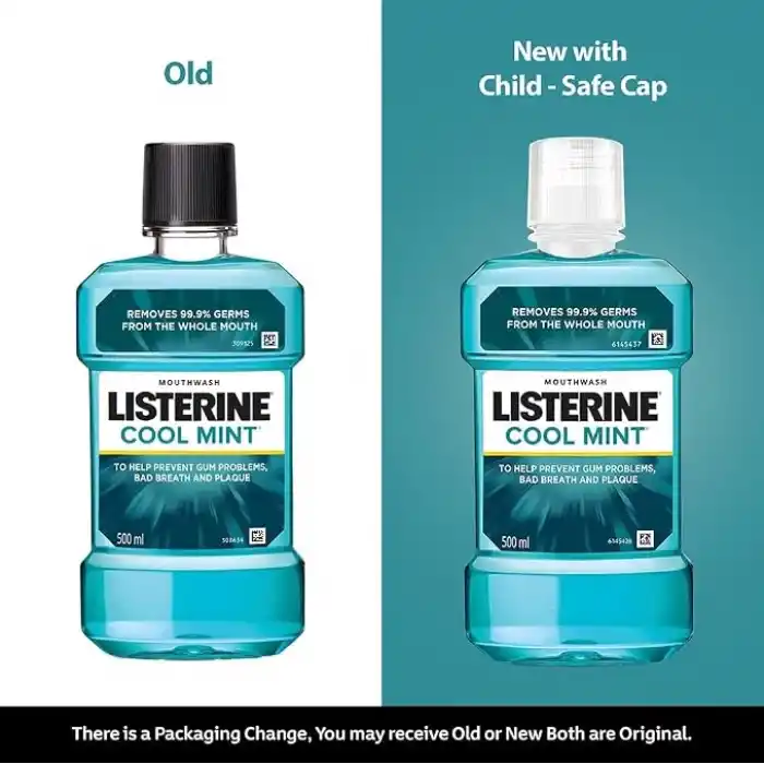 Listerine Cool Mint Ağız Bakım Suyu, 500 ml, 24 Saat Plak Karşıtı Koruma