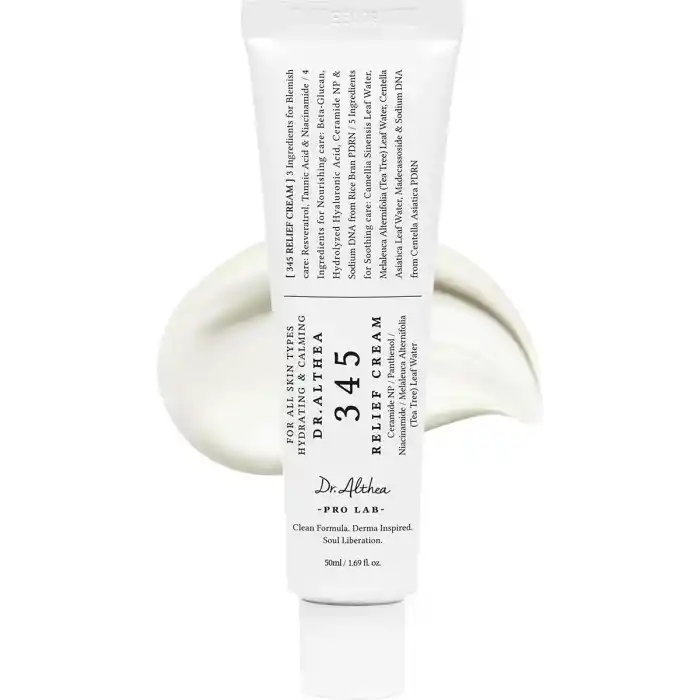 Dr. Althea 345 Relief Cream | Akne Karşıtı Niacinamide Resveratrol Centella Yatıştırıcı Nemlendirici Krem 50 ml