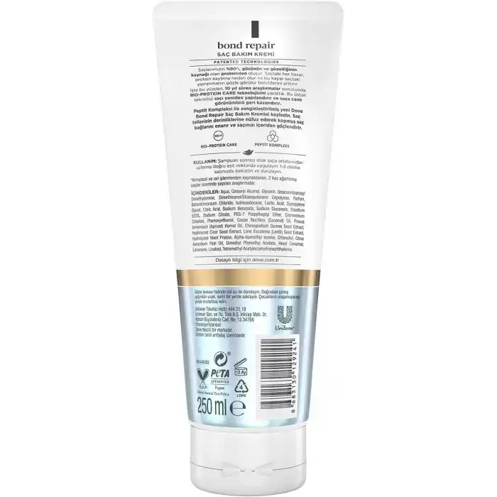 Dove Kurtarıcı Onarıcı Saç Bakım Kremi Peptit Bond Repair 250 ml