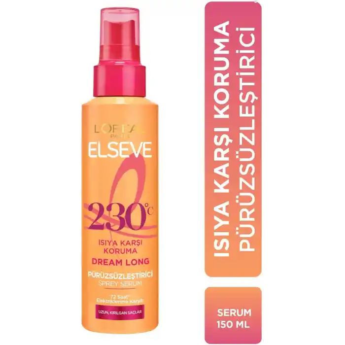 LOréal Paris Elseve Dream Long Isıya Karşı Koruyucu & Pürüzsüzleştirici Sprey Serum 150ml