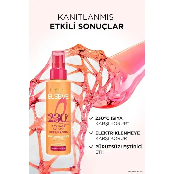 LOréal Paris Elseve Dream Long Isıya Karşı Koruyucu & Pürüzsüzleştirici Sprey Serum 150ml