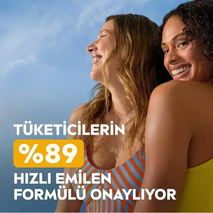 NIVEA SUN SPF50+Yüksek Güneş Koruyucu 200 ml,Suya Dayanıklı,Nemlendirici,C Vitamini,Hyalüron