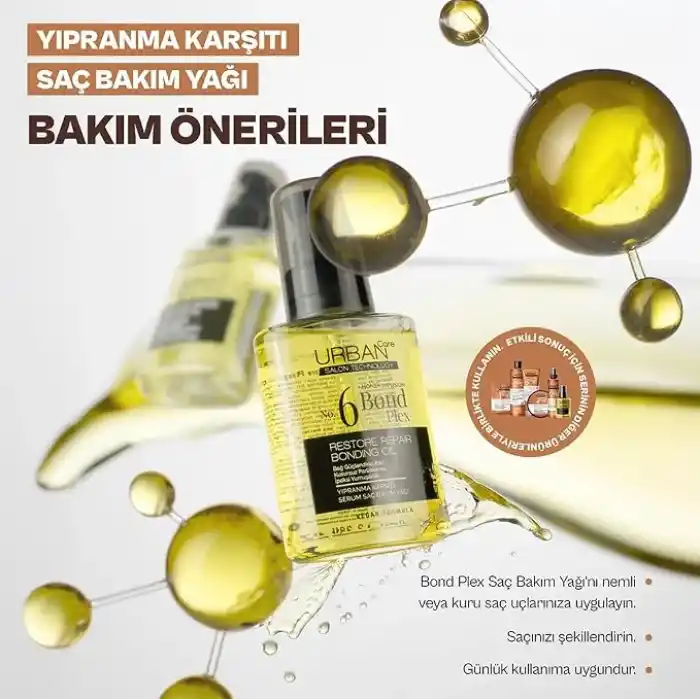 URBAN Care No.6 Bond Plex Yıpranma Karşıtı Saç Bakım Yağı 100ml- Vegan