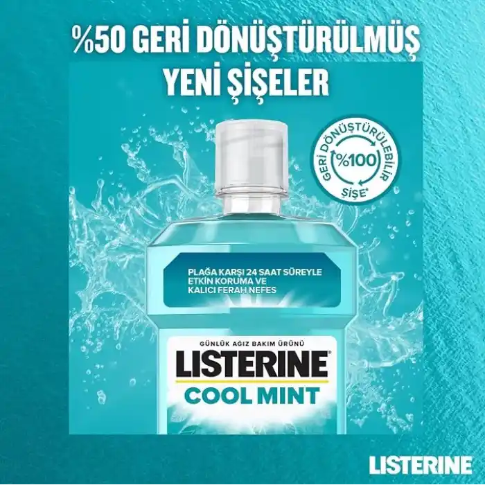 Listerine Cool Mint Hafif Tat Ferahlatıcı Ağız Bakım Suyu 1000 ml