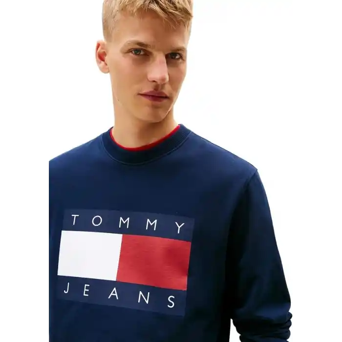 Tommy Hilfiger TJM REG BIG FLAG CNECK EXT Sweatshirt Erkek