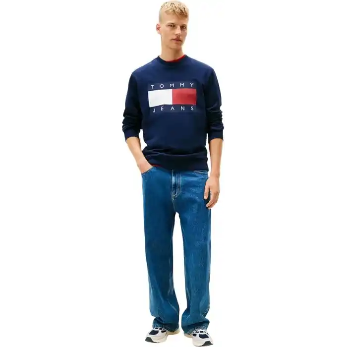 Tommy Hilfiger TJM REG BIG FLAG CNECK EXT Sweatshirt Erkek