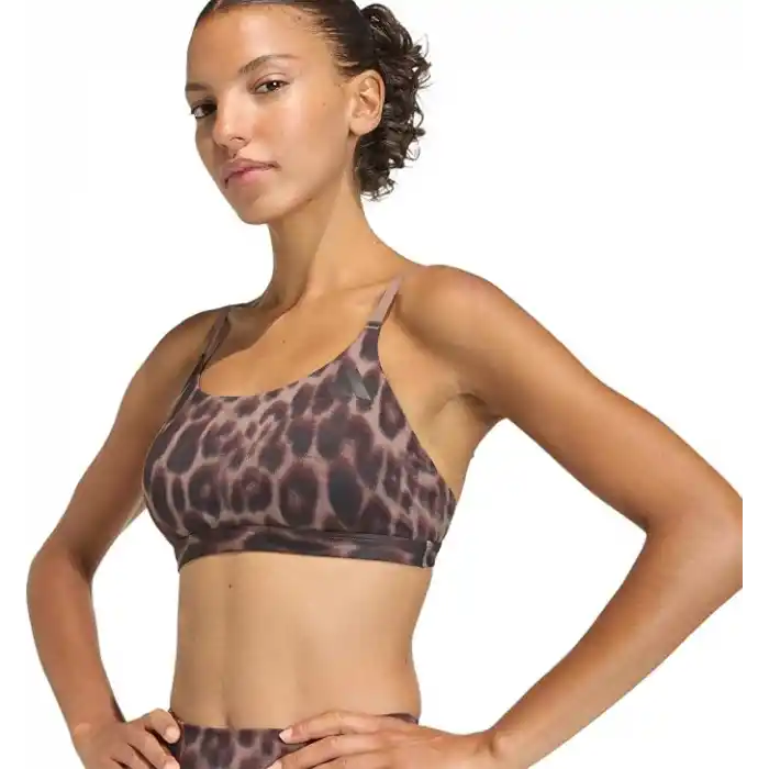 adidas Optime Essentials Workout Leopard Light Support Bra