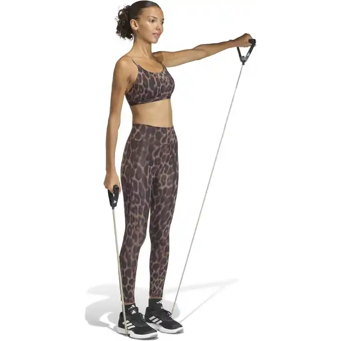 adidas Optime Essentials Workout Leopard Light Support Bra
