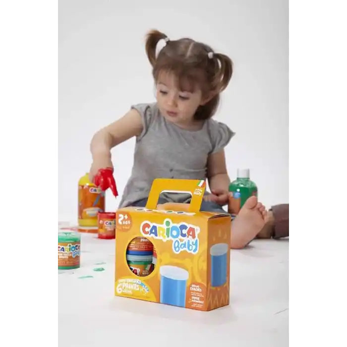 Carioca Bebek Parmak Boyasi 8 Renk 8X50 Ml Süper Yikanabilir 2+ Yaş