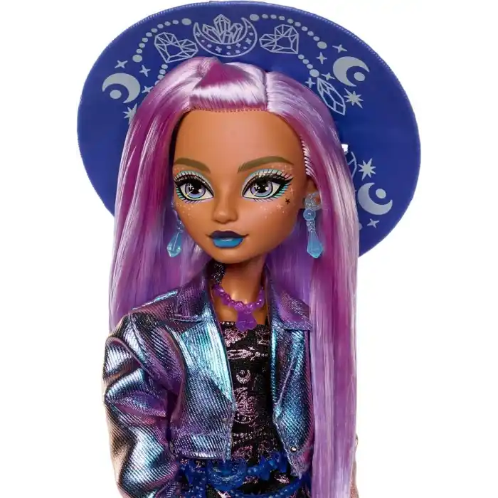 Moonspell Magic by Monster High bebeği, Layla Stone, kazan sürprizi, iksir şişesi ve sihir kitabı gibi aksesuarlar, JMB90