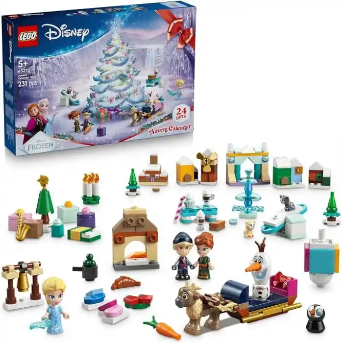 LEGO ǀ Disney Karlar Ülkesi 2025 Yılbaşı Takvimi 43273 – 5 Yaş ve Üzeri Prenses Seven Çocuklar için Yaratıcı Oyuncak Yapım Seti, Eğlenceli Yılbaşı Hediyesi ve Sürprizlerle Dolu Oyun (231 Parça)