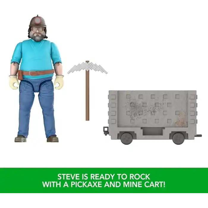 Mattel Minecraft Movie Steve, JGP20