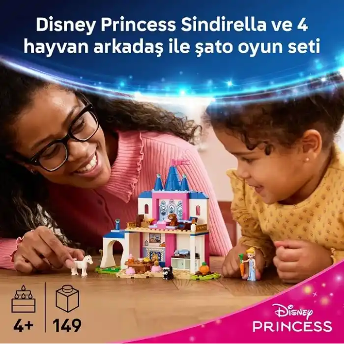 LEGO Disney Princess Sindirella Hayvan Dosları Şatosu 43283