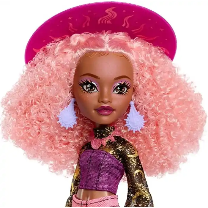 Moonspell Magic by Monster High bebeği, Güneş Cadısı Rae Lumina, kazan sürprizi, mum ve sihir kitabı gibi aksesuarlar, JMB91