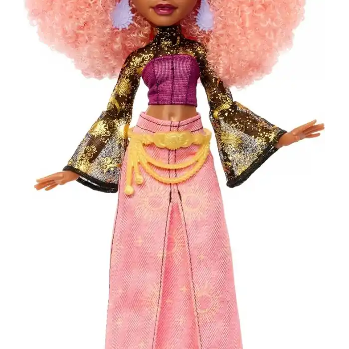 Moonspell Magic by Monster High bebeği, Güneş Cadısı Rae Lumina, kazan sürprizi, mum ve sihir kitabı gibi aksesuarlar, JMB91
