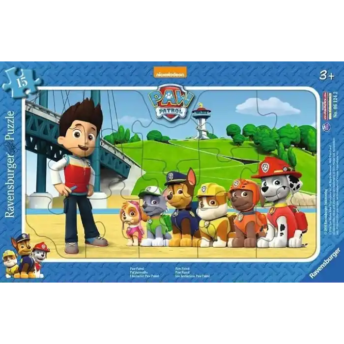 Ravensburger 15 Parça Küçük Çerçeveli Paw Patrol Puzzle -061242