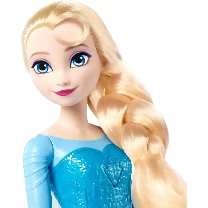 Filmdeki Let It Go şarkısını söyleyen, eklemleri bükülebilen ve ışıltılı özel kıyafet ile çıkarılabilir ayakkabı giyen Mattel Disney Karlar Ülkesi Şarkı Söyleyen Elsa Bebek, JLJ07