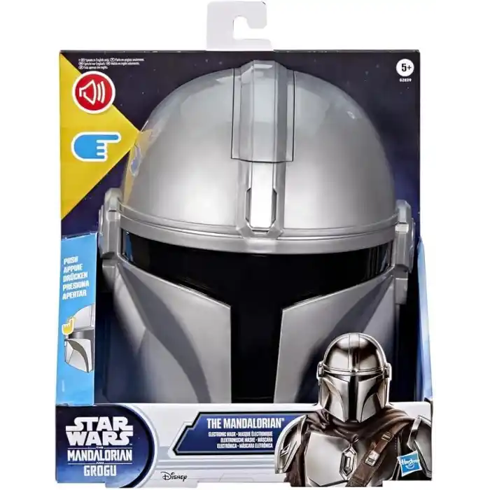Star Wars The Mandalorian Elektronik Maske | Replikler ve Ses Efektleri İçerir | Çocuklar İçin Kostüm Aksesuarı | 5 Yaş ve Üzeri Kız ve Erkek Çocuklar İçin