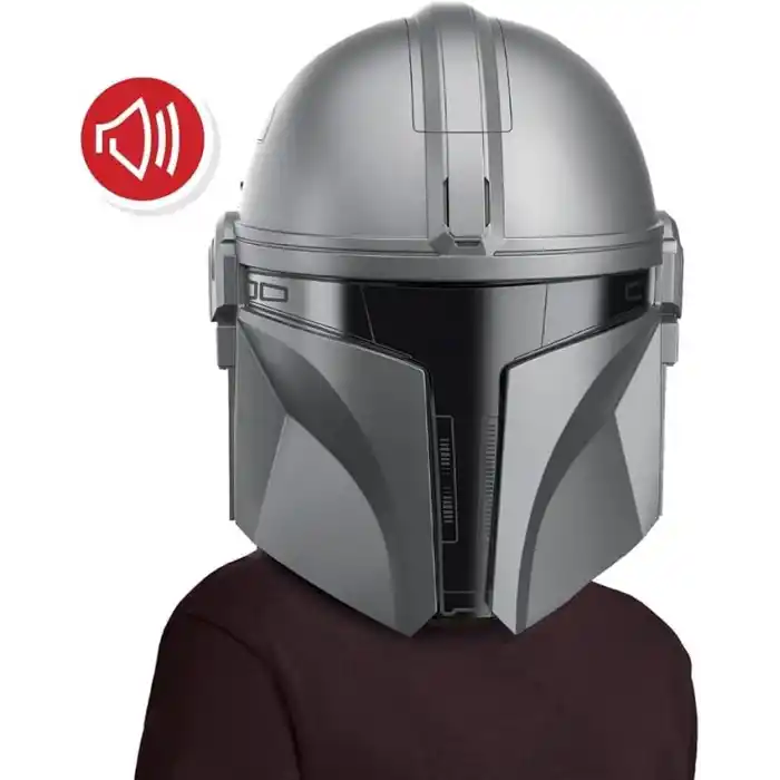Star Wars The Mandalorian Elektronik Maske | Replikler ve Ses Efektleri İçerir | Çocuklar İçin Kostüm Aksesuarı | 5 Yaş ve Üzeri Kız ve Erkek Çocuklar İçin