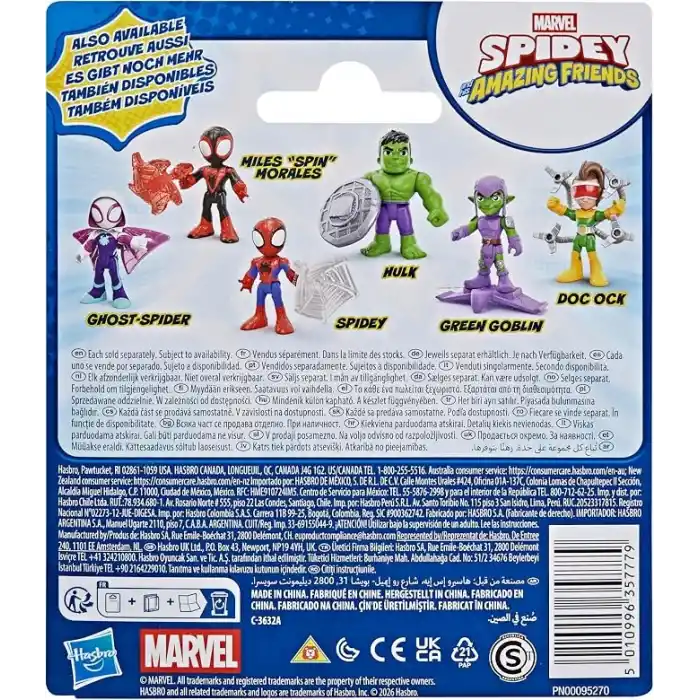 Marvel Spidey ve Süper Arkadaşları Örümcek Oyuncak, Aksesuarlı, 7,6 cm Boyutunda Aksiyon Figürü, Süper Kahraman Oyuncağı, 3 Yaşından İtibaren Çocuklar için
