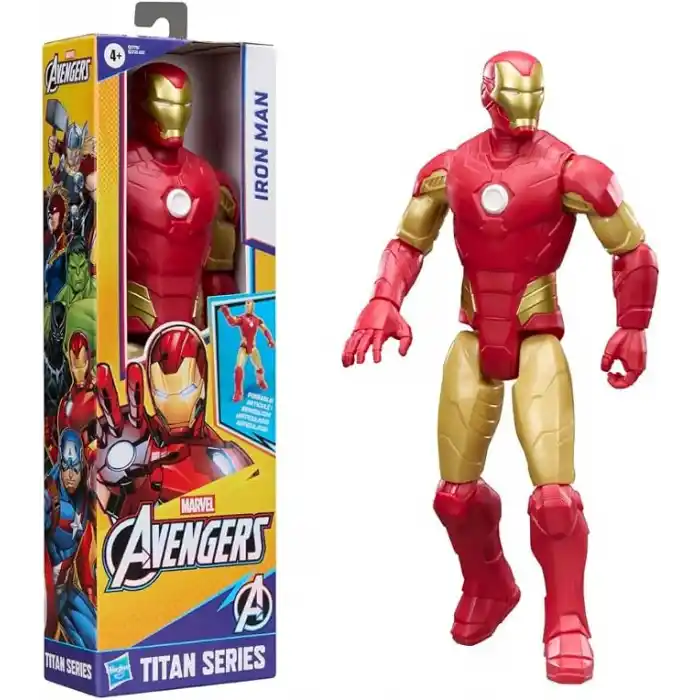 Marvel Avengers Titan Serisi Iron Man 29,2 cm Aksiyon Figürü, 4 yaş ve üzeri çocuklar için Süper Kahraman Figürleri ve Oyuncakları