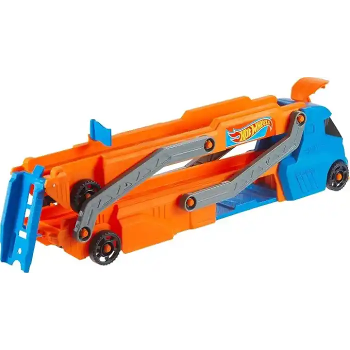 Hot Wheels Tır - YENİ Hot Wheels Tır - YENİ, fırlatıcısı olan ve 40 cmlik piste dönüşen kamyon, 9 oyuncak araba sığabilir, 1:64 ölçekli araç dahildir HYT83