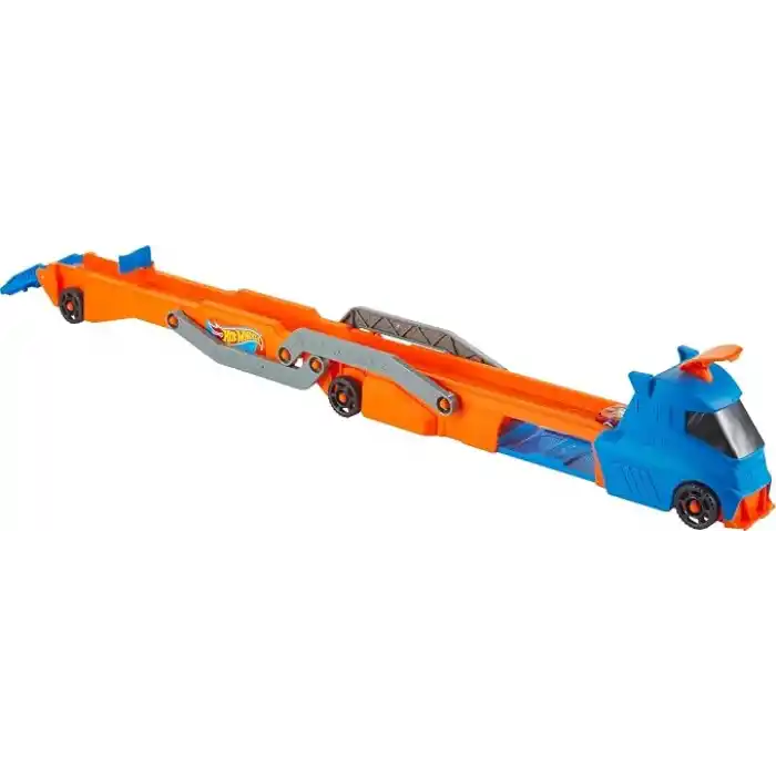 Hot Wheels Tır - YENİ Hot Wheels Tır - YENİ, fırlatıcısı olan ve 40 cmlik piste dönüşen kamyon, 9 oyuncak araba sığabilir, 1:64 ölçekli araç dahildir HYT83