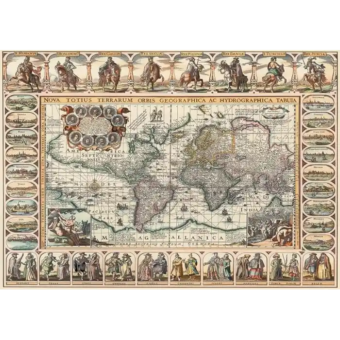 Yappuzz Eski Dünya Haritası 1000 Parça Puzzle