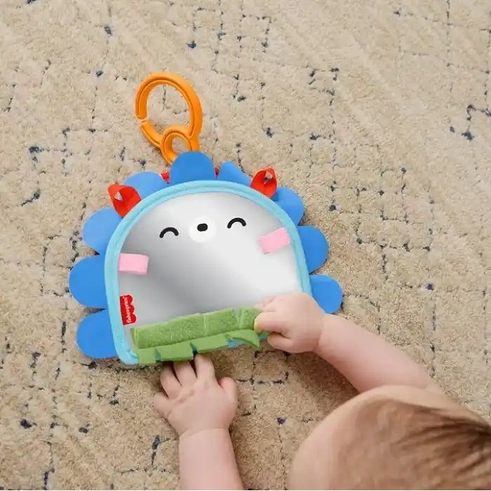 Fisher-Price yenidoğanlar için duyusal gelişimi ve karın üstünde oynama aktivitelerini destekleyen taşınabilir ayna, JHB45