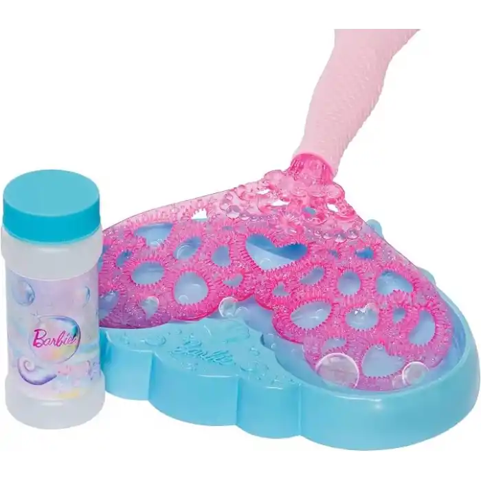 Baloncuk yapma özelliği ve solüsyonu ile uzun ve renkli meçli sarı saçları olan Barbie Baloncuk Rüyası Deniz Kızı bebek, tepsi ve tarak, JLW56
