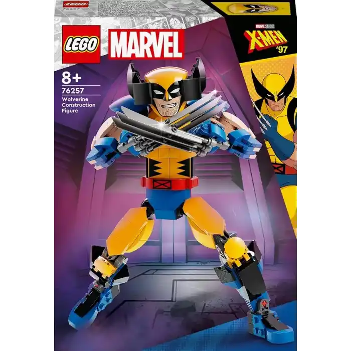 LEGO Marvel Wolverine Yapım Figürü 76257 – 8 Yaş ve Üzeri Kız ve Erkek Çocuklar için Süper Kahraman Hediyesi Fikri, 3 Uzayan Pençe Gibi Orijinal Detaylar İçeren Yaratıcı Oyuncak Yapım Seti (327 Parça)