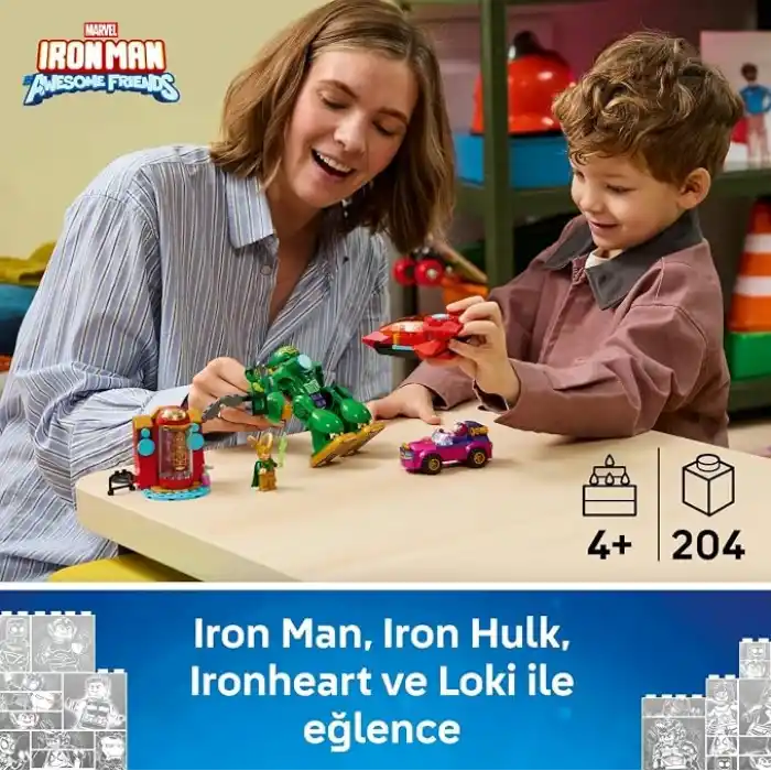 LEGO Marvel Iron Man ve Arkadaşları Loki Iron Man Takımına Karşı 11211