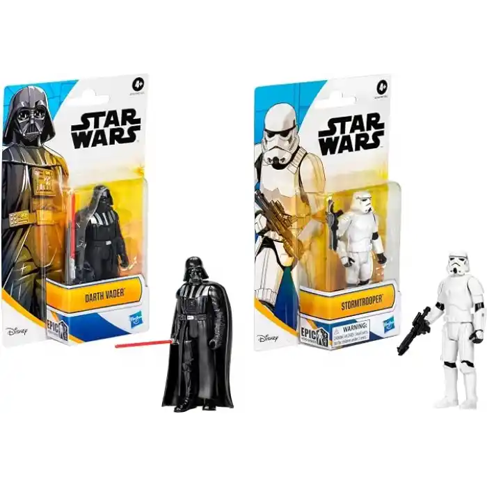 Star Wars Epic Hero Serisi Darth Vader & Stormtrooper Çoklu Paket, 10 cmlik Aksiyon Figürü ve Aksesuarı, 4 Yaş Kız ve Erkek Çocuklar İçin Oyuncaklar