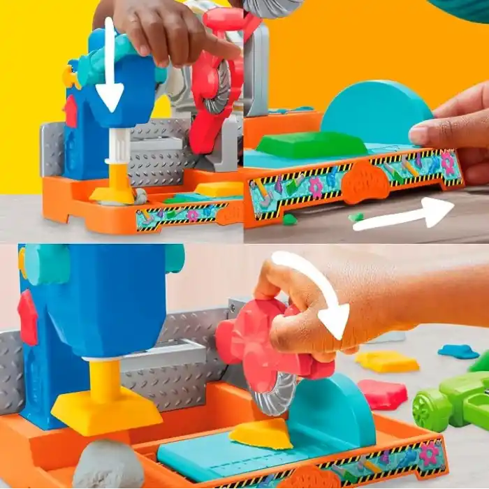 Play-Doh Damgala ve Kes Alet Tezgâhı Oyun Seti | 3 Yaş ve Üzeri Kız ve Erkek Çocuklar İçin İnşaat Temalı Oyuncak | Çocuklar İçin Sanat ve El İşi Etkinlikleri