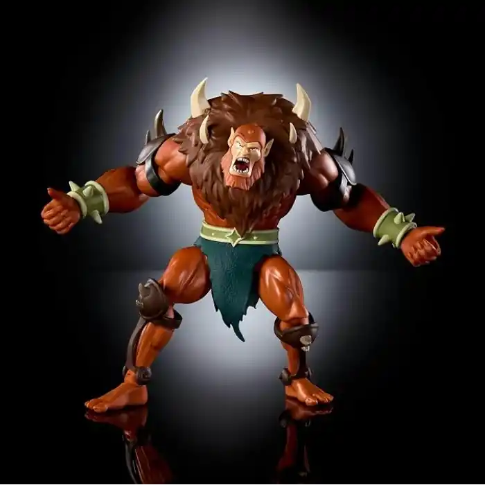 1980lerin Masters of the Universe Origins çizgi dizisinden ilham alan ve ayrıntılı tasarıma sahip 14 cmlik MOTU Origins Deluxe Beast Man Aksiyon Figürü, JHK09