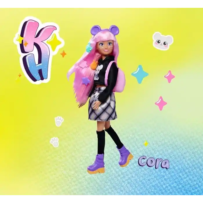 SIMBA, 105953976, Kawaii Hi Cora, Oynar Eklemli Tasarım, Aksesuarlı, Sevimli Hayvan Figürü, 26 Cm