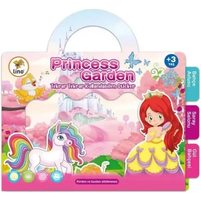 Lino Tekrar Tekrar Kullanılabilen Sticker Princess Garden