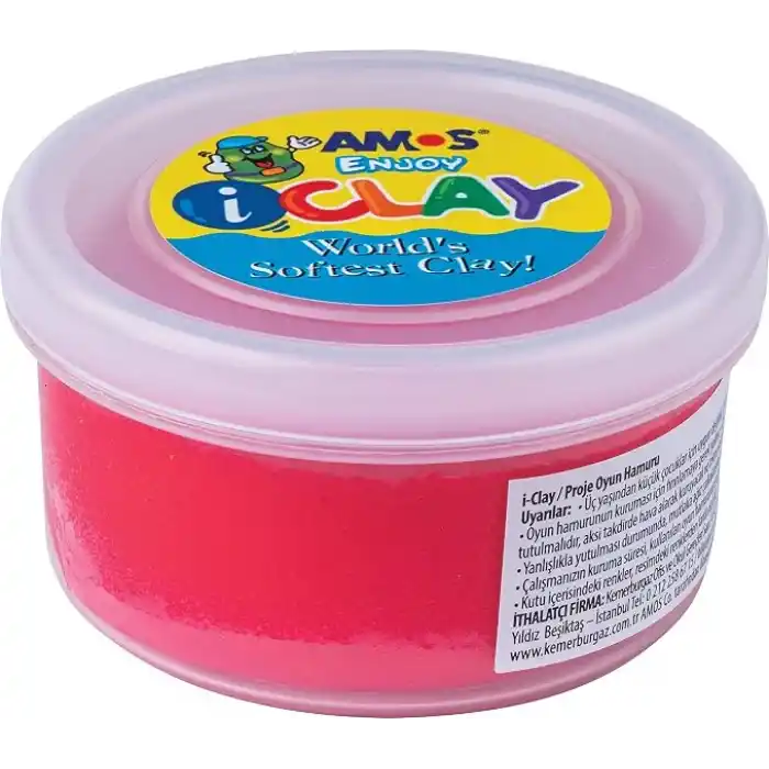 Amos Ic30P6 Proje Hamuru-I Clay 30Gr 6 Li Pet, 6 Renk Karışık, 30 Gram