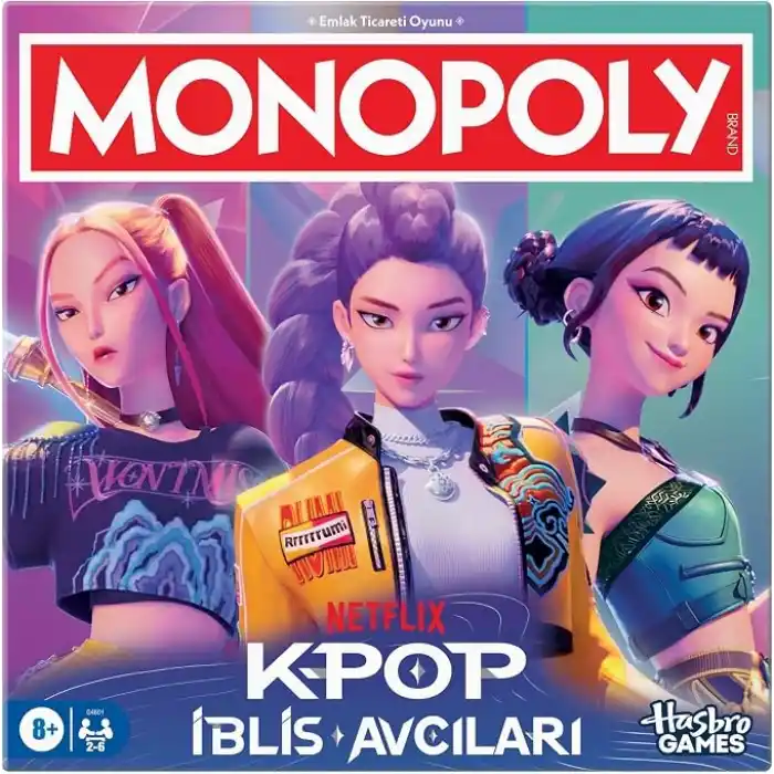 Monopoly: KPop İblis Avcıları Sürümü Kutu Oyunu | Çocuklar, Gençler ve Yetişkinler için Aile Oyunları | Çocuklar için Eğlenceli Hediyeler | 2 ila 6 Oyuncu | 8 Yaş ve Üzeri - Türkçe versiyonu