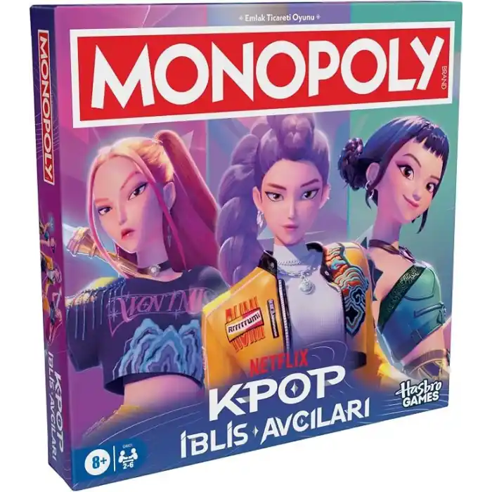 Monopoly: KPop İblis Avcıları Sürümü Kutu Oyunu | Çocuklar, Gençler ve Yetişkinler için Aile Oyunları | Çocuklar için Eğlenceli Hediyeler | 2 ila 6 Oyuncu | 8 Yaş ve Üzeri - Türkçe versiyonu