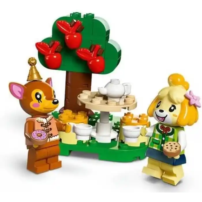LEGO Animal Crossing Isabelle Ev Ziyaretinde 77049 – 6 Yaş ve Üzeri Kız ve Erkek Çocukları için Fauna Dahil 2 Minifigür İçeren Yaratıcı Oyuncak Yapım Seti, Doğum Günü Hediyesi Fikri (389 Parça)