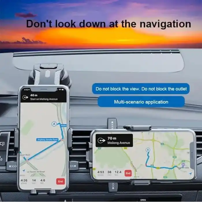LivX 360° Dönebilen Araç Telefon Tutucu Hızlı Kilit Güçlü Tutuculuk LTP-01